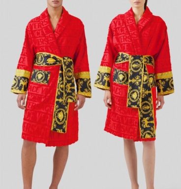 versace bathrobe red